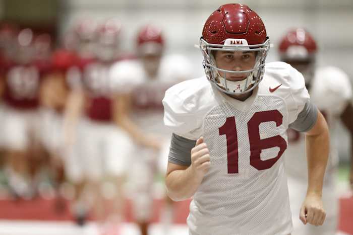 Will Reichard, Alabama practice, August 31, 2021